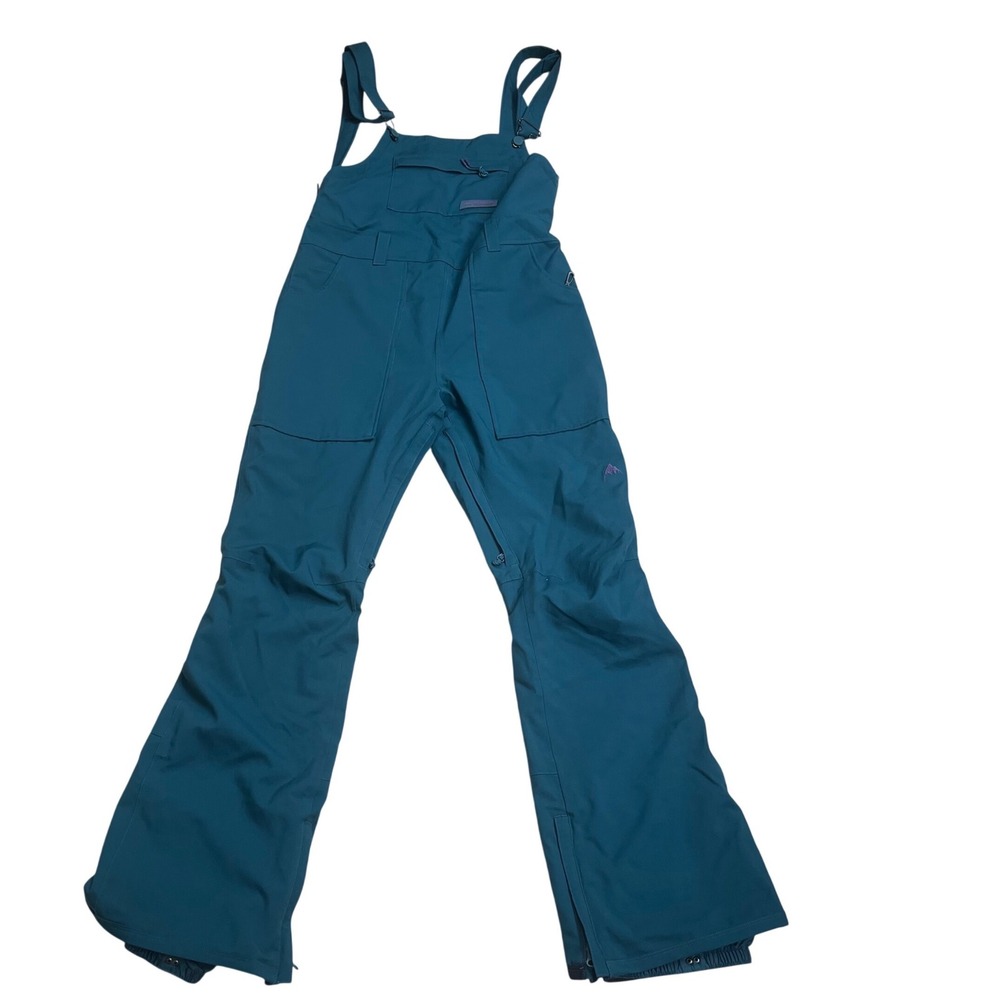 Burton Avalon Bib Snowboard Pants Teal Blue Women's Ski Overalls Size M EUC